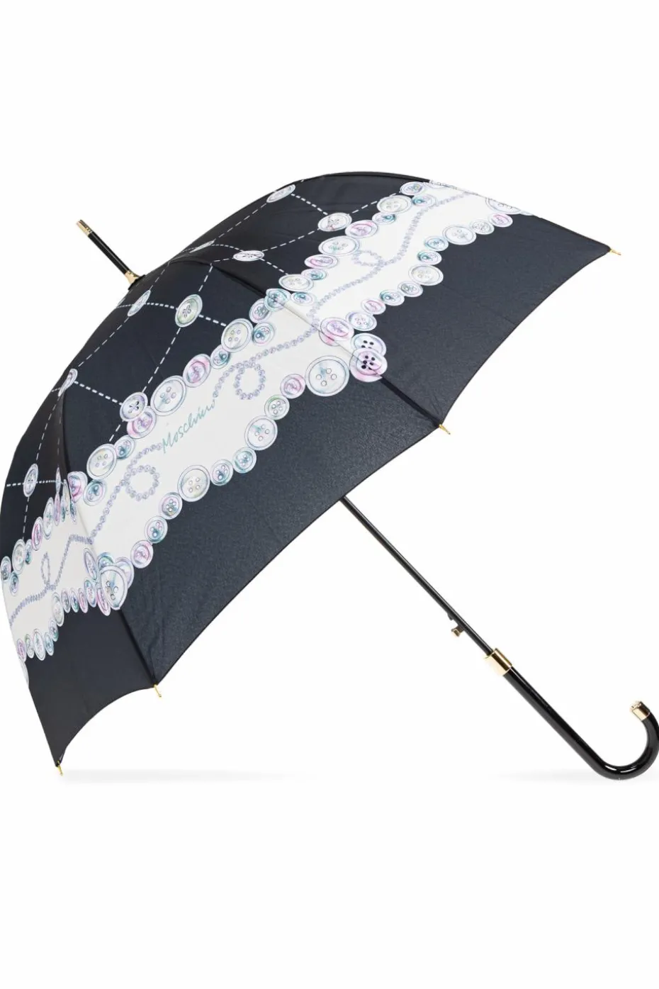 Moschino CZARNY Parasol z logo