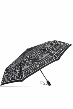 Moschino CZARNY Składany parasol z logo
