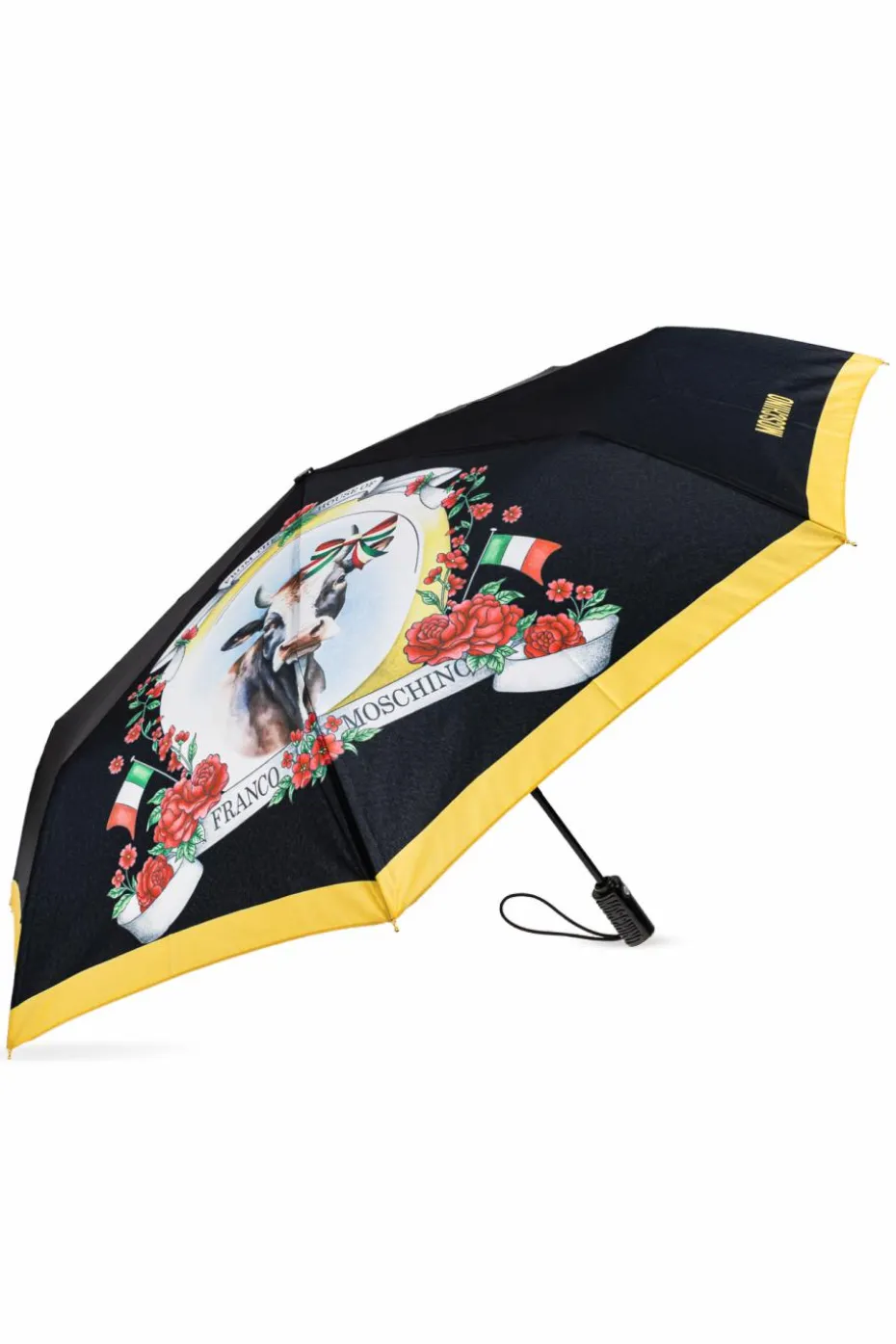 Moschino CZARNY Składany parasol