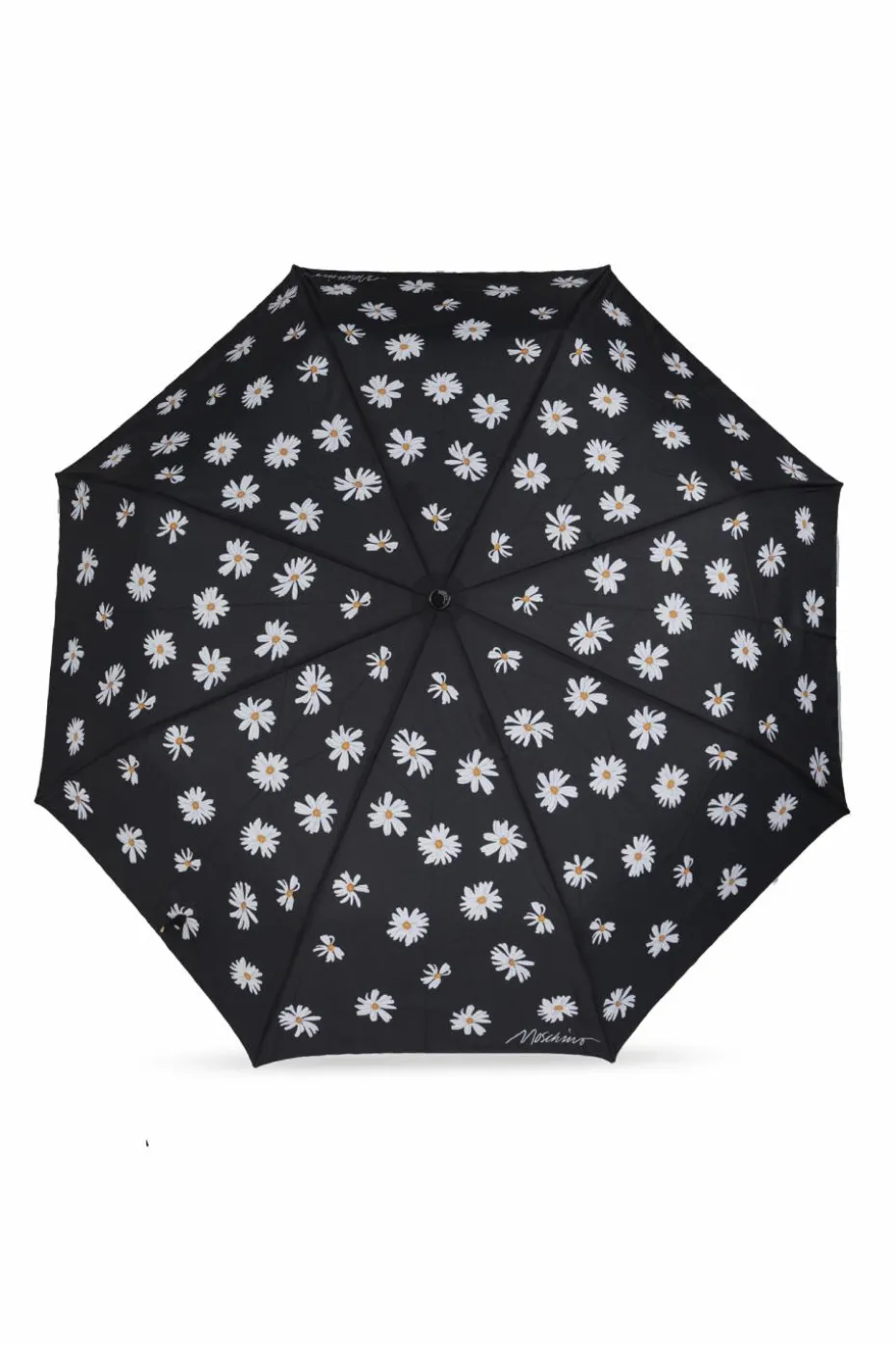 Moschino CZARNY Składany parasol z logo