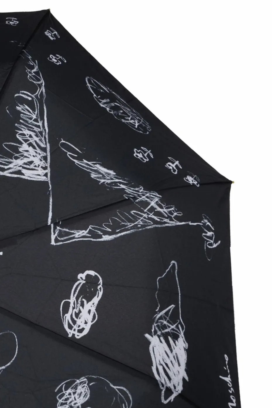 Moschino CZARNY Składany parasol