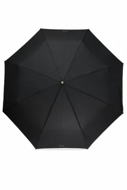 Moschino CZARNY Składany parasol w prążki