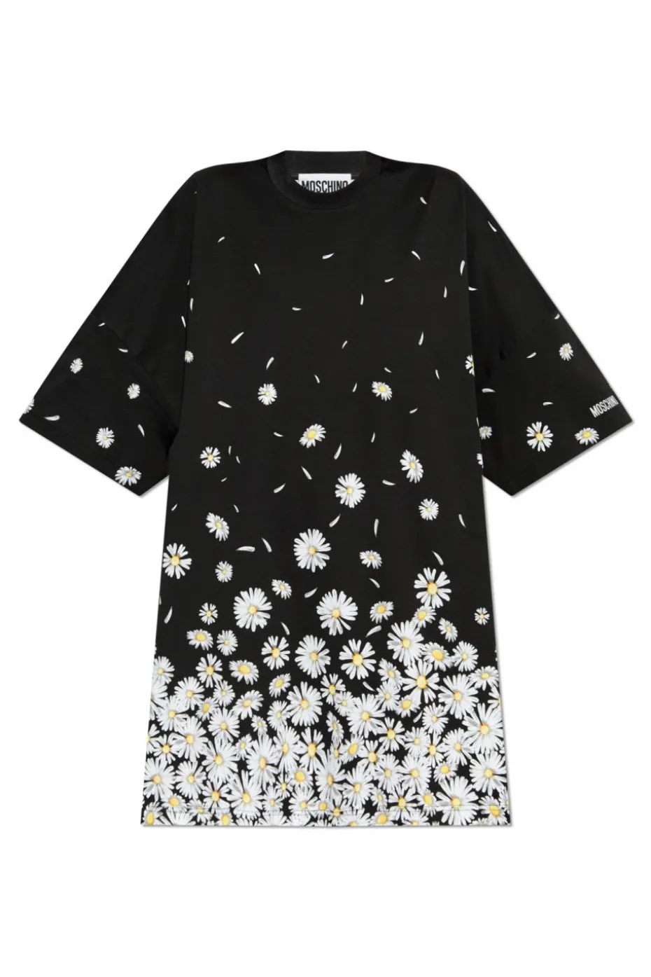 Moschino CZARNY Sukienka z motywem kwiatowym