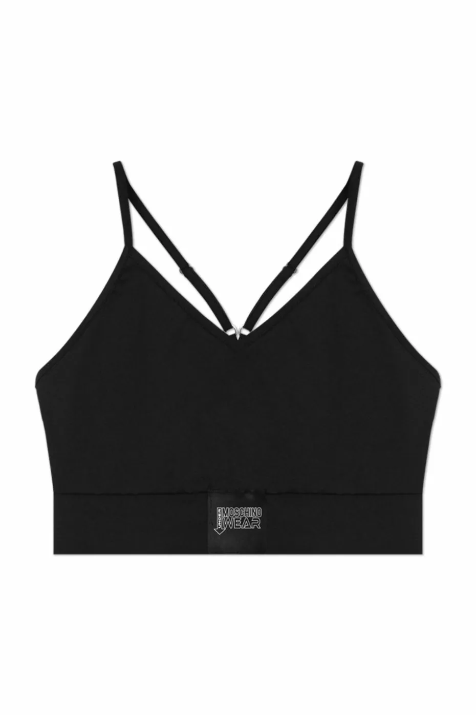 Moschino CZARNY Top z kolekcji `Underwear`