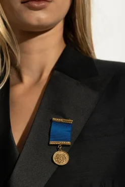 Moschino NIEBIESKI Broszka z zawieszką