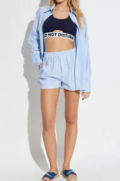 Moschino NIEBIESKI Koszula ze wzorem w pasy