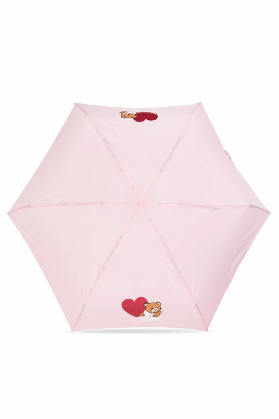 Moschino RÓŻOWY Składany parasol z logo