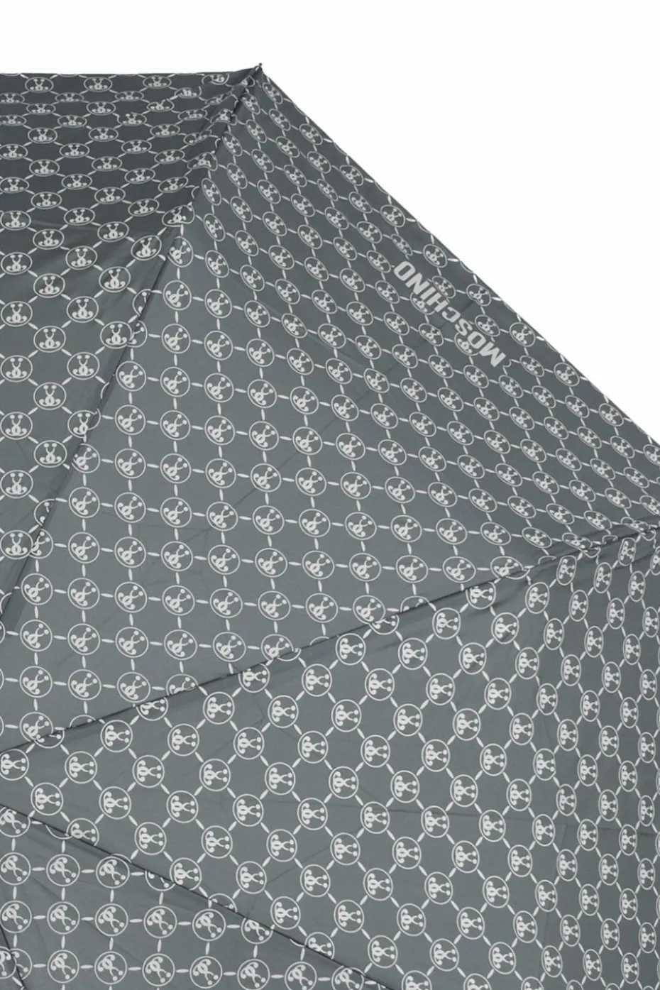 Moschino SZARY Parasol z logo