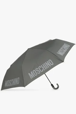 Moschino SZARY Składany parasol z logo
