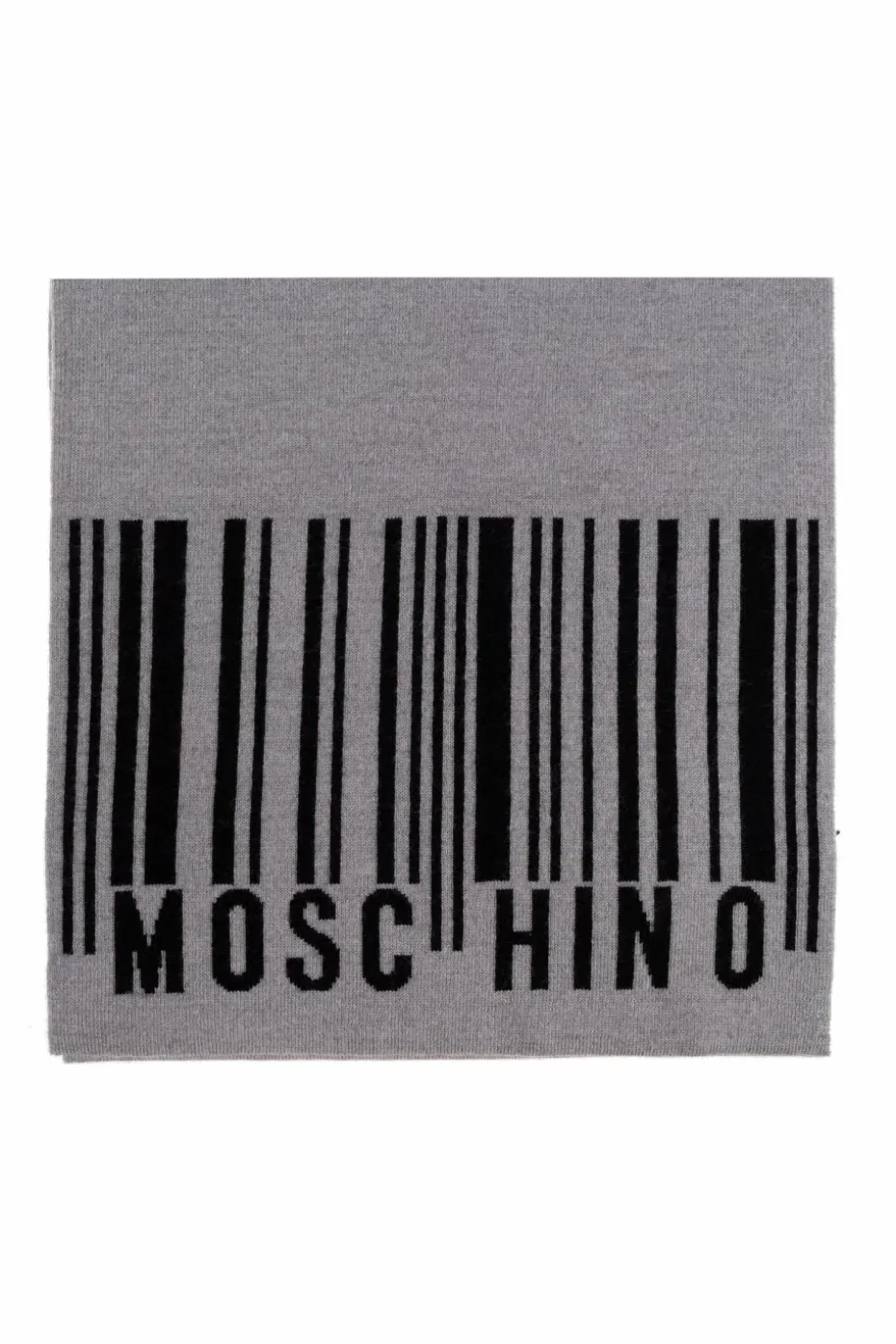 Moschino SZARY Szal z logo
