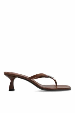 Nodaleto BRĄZOWY Klapki na obcasie