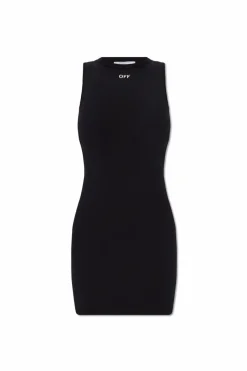 Off-White CZARNY Sukienka z logo