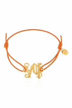 Palm Angels POMARAŃCZOWY Regulowana bransoleta z aplikacją w kształcie logo