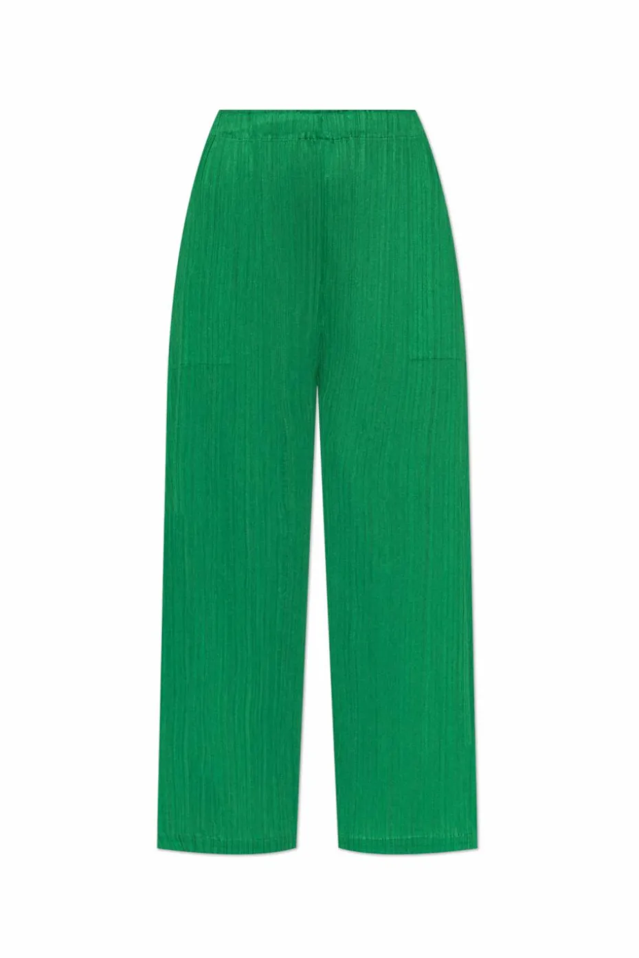 Pleats Please Issey Miyake ZIELONY Plisowane spodnie