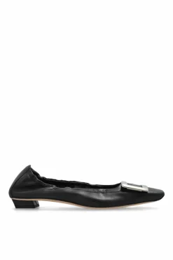 Roger Vivier CZARNY Skórzane baleriny ‘Belle Vivier’