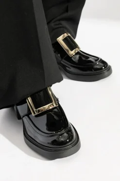 Roger Vivier CZARNY Skórzane buty ‘Viv’Rangers’