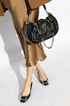 Roger Vivier CZARNY Torba do ręki ‘Viv` Choc Royal Medium’