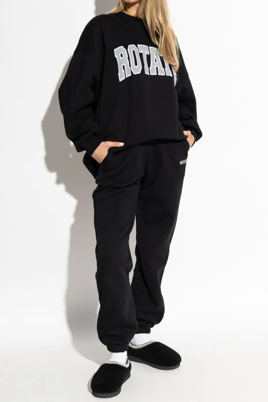 ROTATE CZARNY Bluza z logo