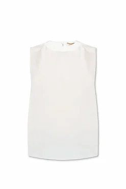 Saint Laurent BIAŁY Jedwabny top