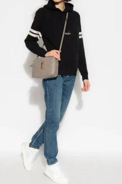 Saint Laurent CZARNY Bluza z kapturem