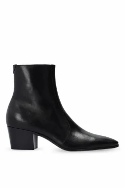 Saint Laurent CZARNY Botki na obcasie ‘Vassili’