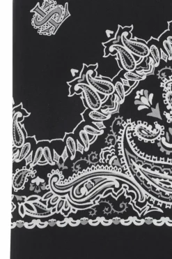 Saint Laurent CZARNY Chusta z motywem ‘paisley’