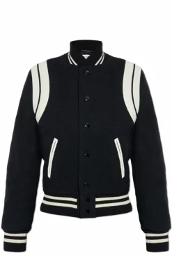 Saint Laurent CZARNY Kurtka typu ‘bomber’