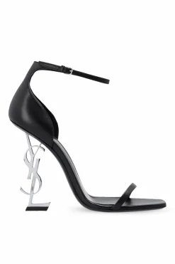 Saint Laurent CZARNY Sandały na obcasie 'Opyum'