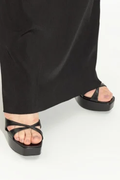 Saint Laurent CZARNY Sandały `Debbie` na platformie