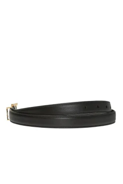 Saint Laurent CZARNY Skórzany pasek z logo