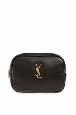 Saint Laurent CZARNY Skórzana kosmetyczka