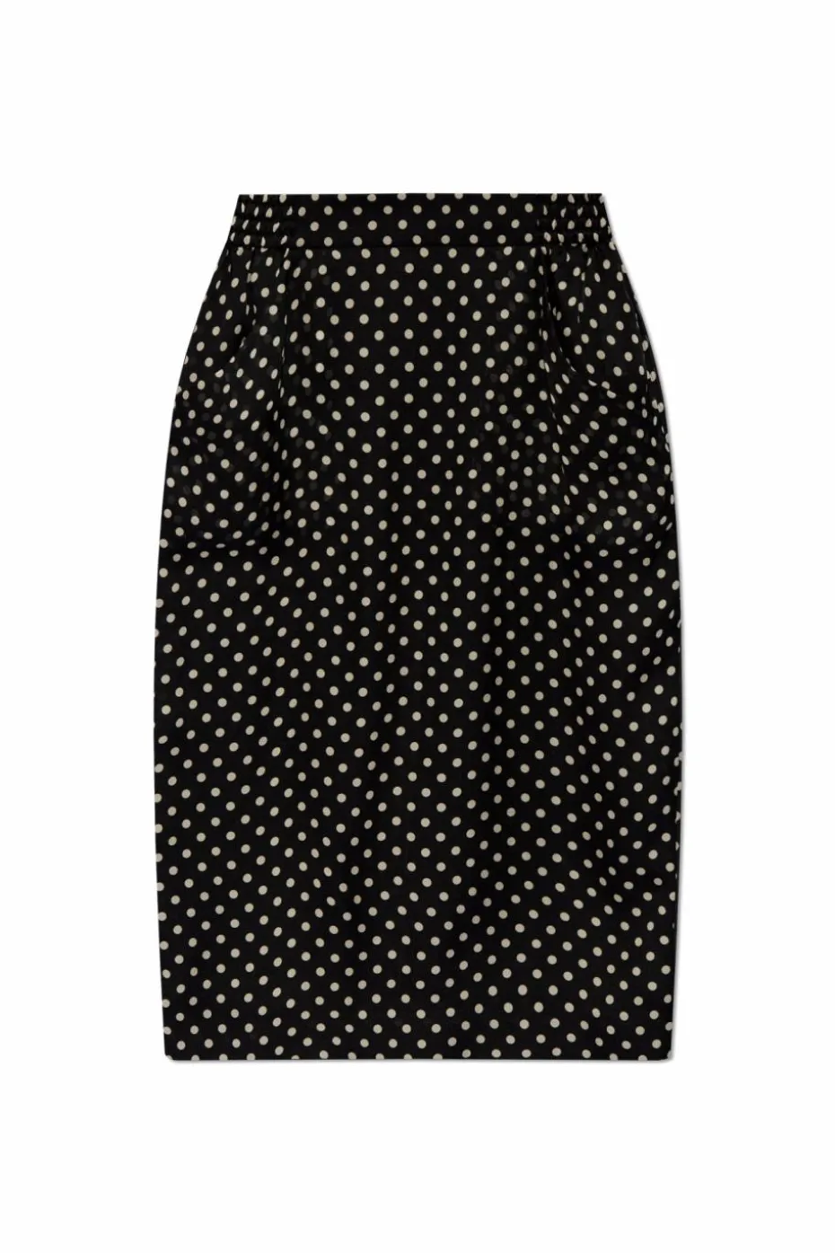 Saint Laurent CZARNY Spódnica z wzorem w kropki
