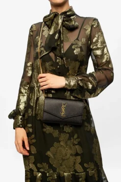 Saint Laurent CZARNY Torba na ramię 'Uptown'