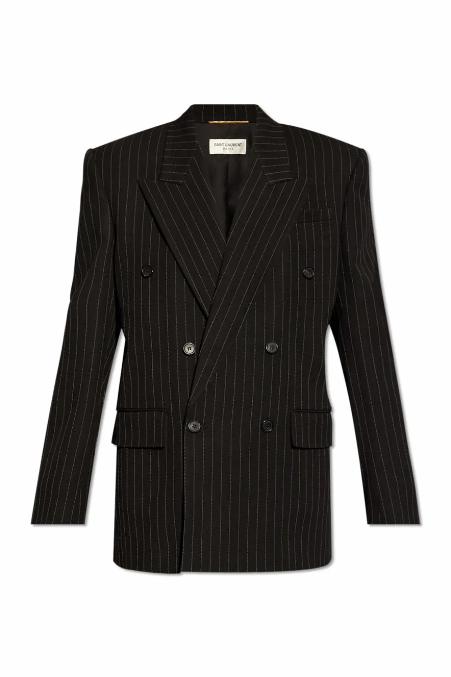 Saint Laurent CZARNY Wełniana marynarka