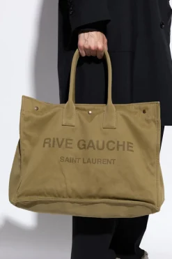 Saint Laurent ZIELONY Torba `Rive Gauche Large` typu `shopper`