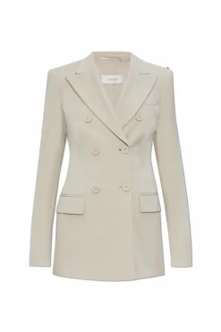 Sportmax beżowy Dwurzędowa marynarka `Frizzo`