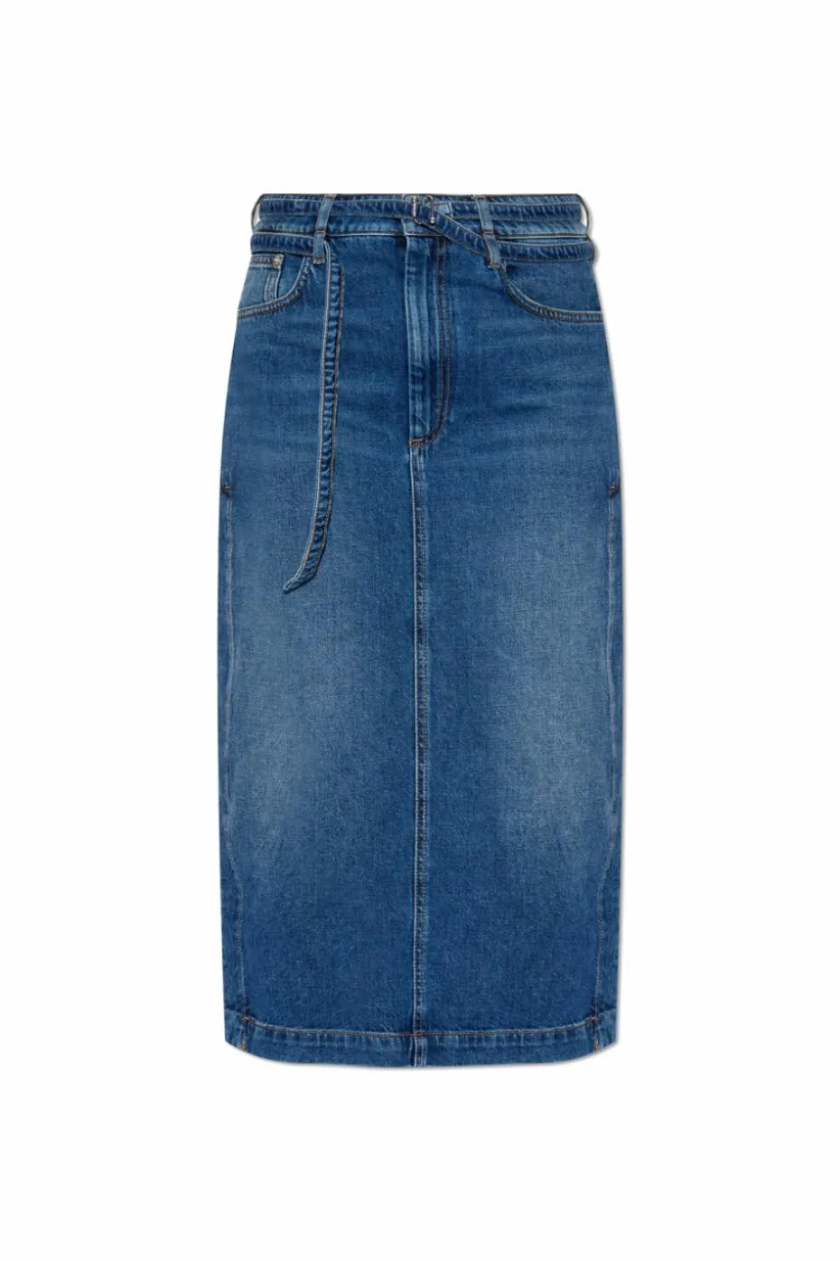 Sportmax GRANATOWY Jeansowa spódnica `Biblios`