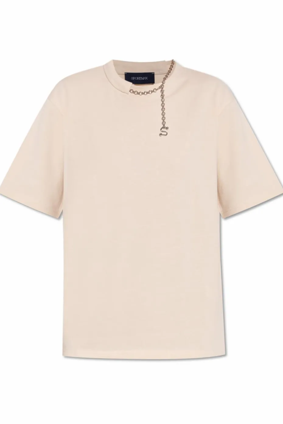 Sportmax kremowy T-shirt `Oblato`