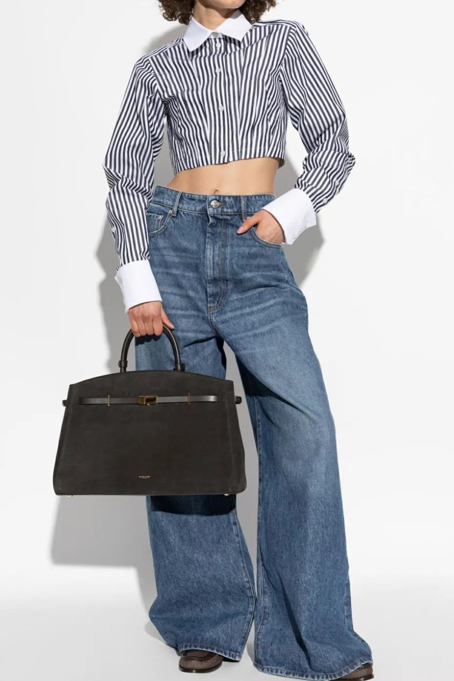 Sportmax NIEBIESKI Jeansy z wysokim stanem