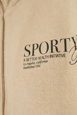 Sporty & Rich beżowy Bluza ze stójką