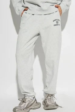 Sporty & Rich SZARY Spodnie dresowe z kolekcji `Wall Street`