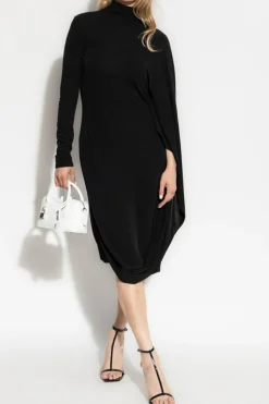 Stella McCartney CZARNY Sukienka ze stójką