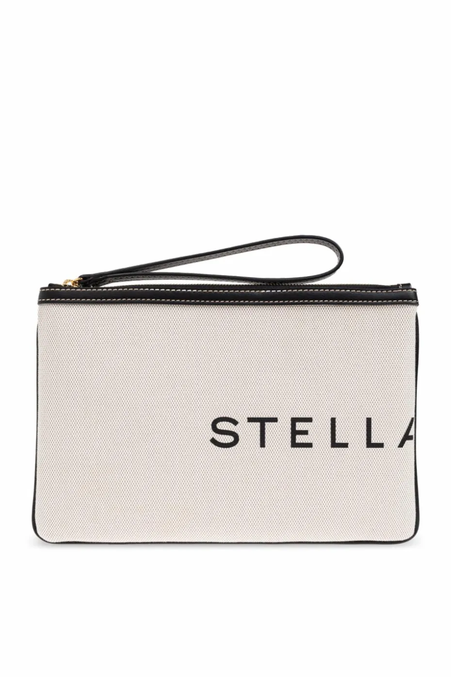 Stella McCartney kremowy Torba do ręki z nadrukowanym logo
