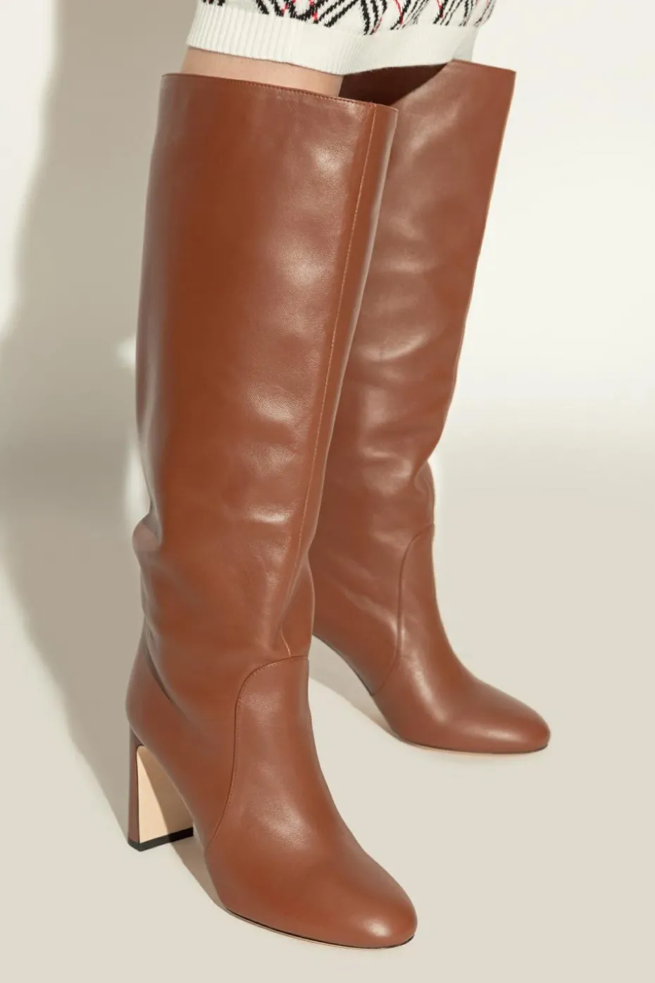 Stuart Weitzman BRĄZOWY Kozaki na obcasie `Yuliana`