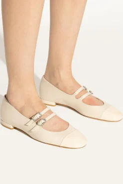 Stuart Weitzman kremowy Baleriny `Celeste`