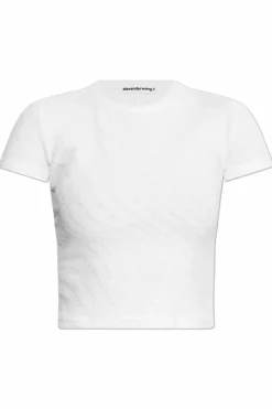 T by Alexander Wang BIAŁY Top z logo