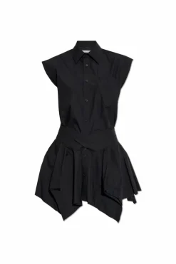 T by Alexander Wang CZARNY Sukienka z asymetrycznym dołem