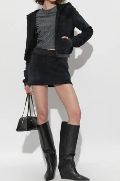 T by Alexander Wang CZARNY Spódnica z szortami