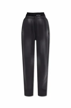 T by Alexander Wang CZARNY Spodnie dresowe