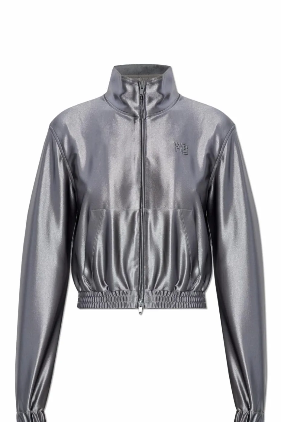 T by Alexander Wang SREBRNY Bluza o połyskującym wykończeniu